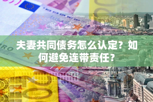 济南夫妻共同债务怎么认定？如何避免连带责任？