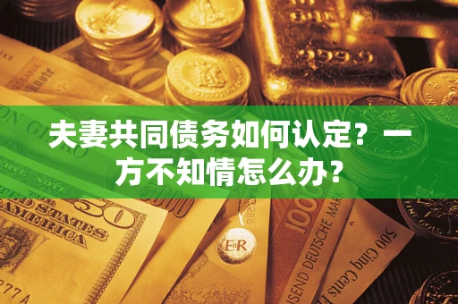 济南夫妻共同债务如何认定？一方不知情怎么办？