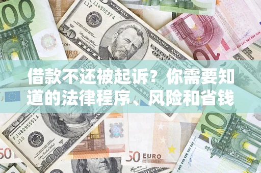 济南借款不还被起诉？你需要知道的法律程序、风险和省钱技巧